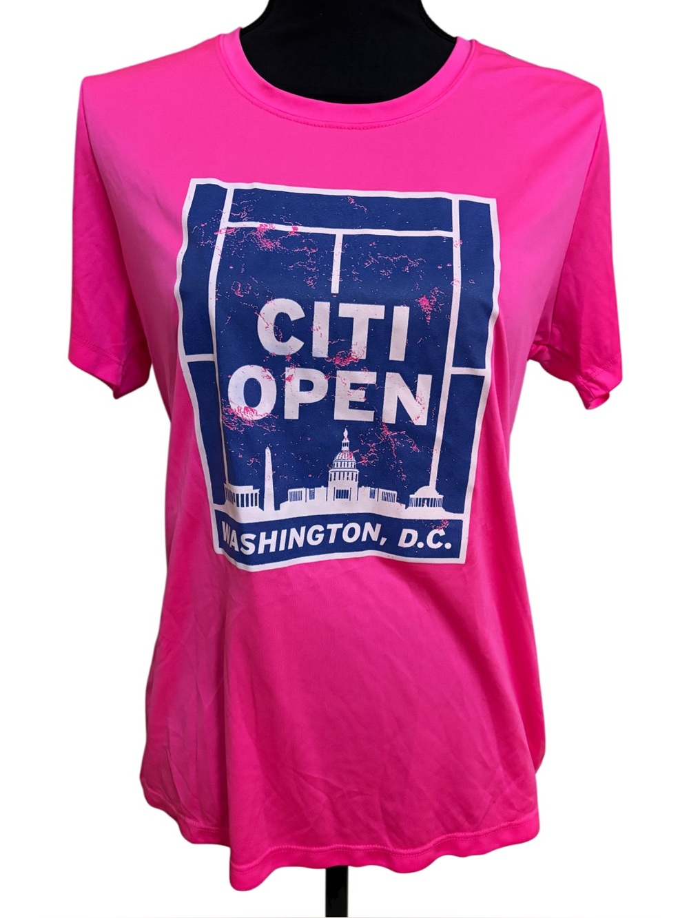 Sport Tek Women’s Citi Open Washington D.C Hot Pink Athletic T-Shirt - Large